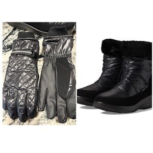 Winter boot and glove bundle! Two for one! Size 11 and gloves M-L. Waterproof!